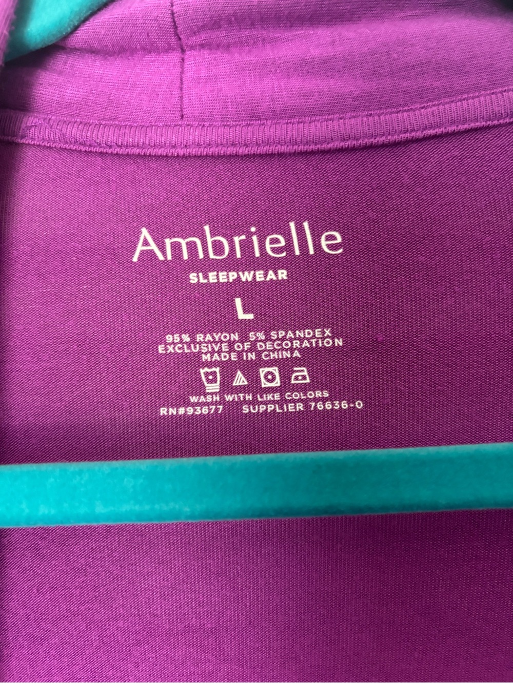 Ambrielle Purple Lace-Trim Robe - Picture 2 of 6